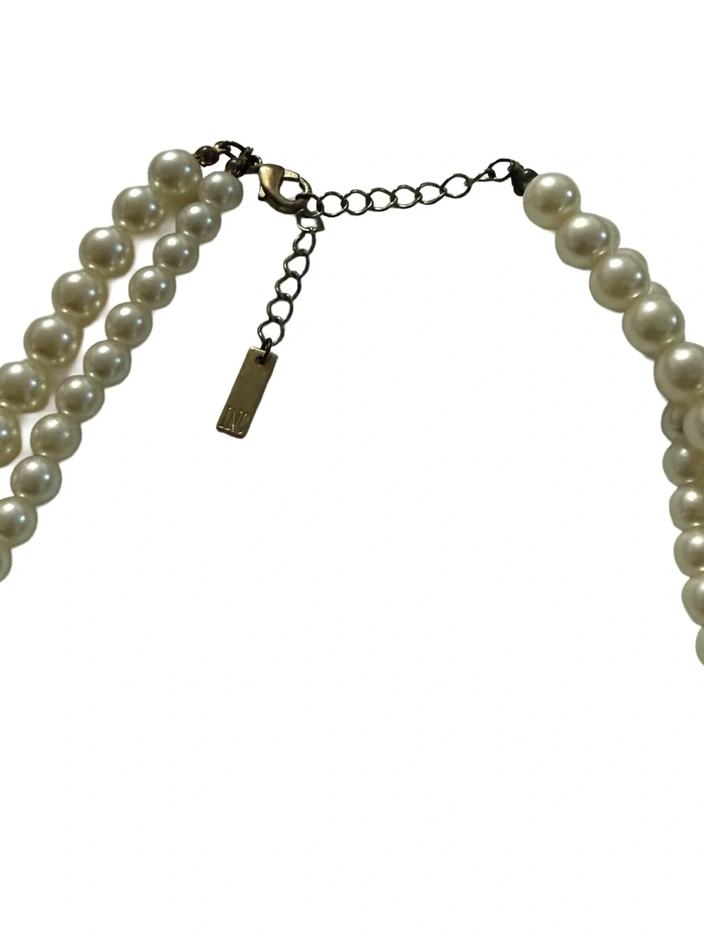 Gold Floral Faux Pearl Statement Necklace - Pink Accents